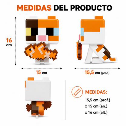 Figura Pixel de Gato